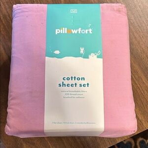 Pillowfort Pink Cotton Sheet Set